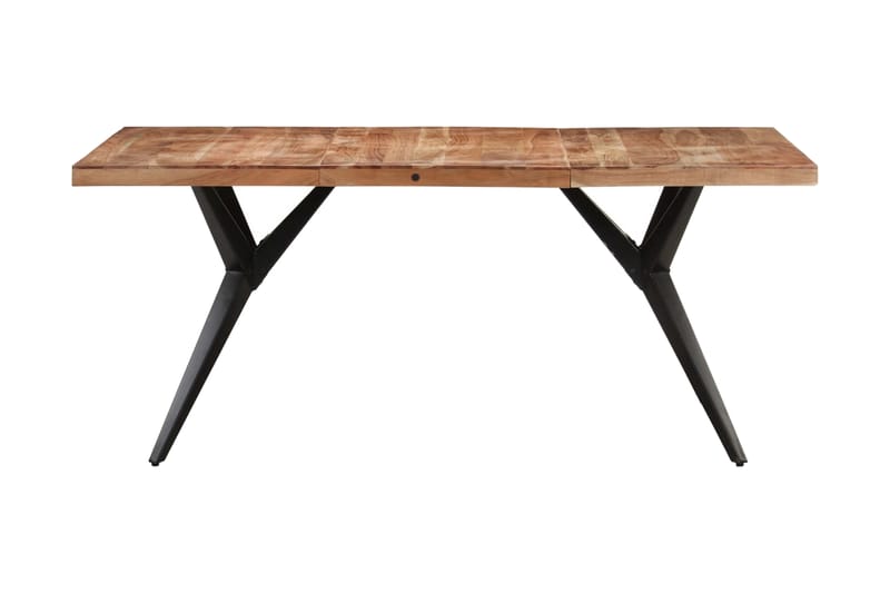 Matbord 160x80x76 cm massivt akaciaträ - Svart - Möbler - Matplats - Matbord & köksbord