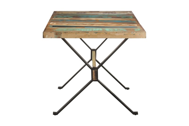 Matbord 160x80x76 cm massivt återvunnet trä - Flerfärgad - Möbler - Matplats - Matbord & köksbord