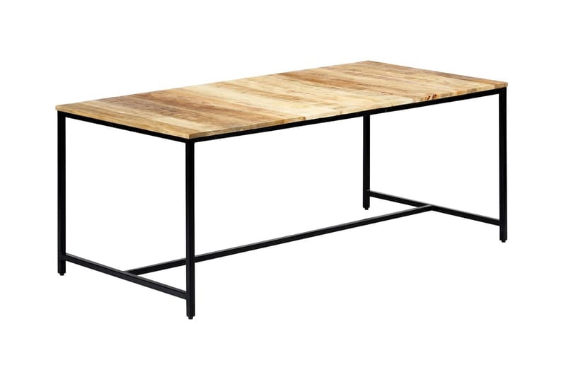 Matbord 180x90x75 cm massivt grovt mangoträ - Brun - Bord - Matbord & köksbord