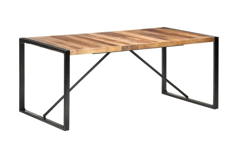 Matbord 180x90x75 cm massivt trä med sheshamfinish - Brun - Bord - Matbord & köksbord