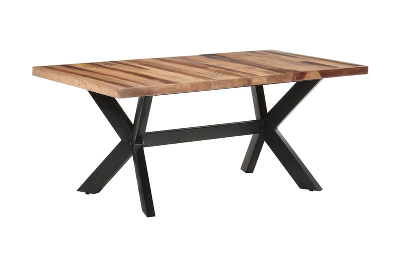 Matbord 180x90x75 cm massivt trä med sheshamfinish - Brun - Möbler - Matplats - Matbord & köksbord