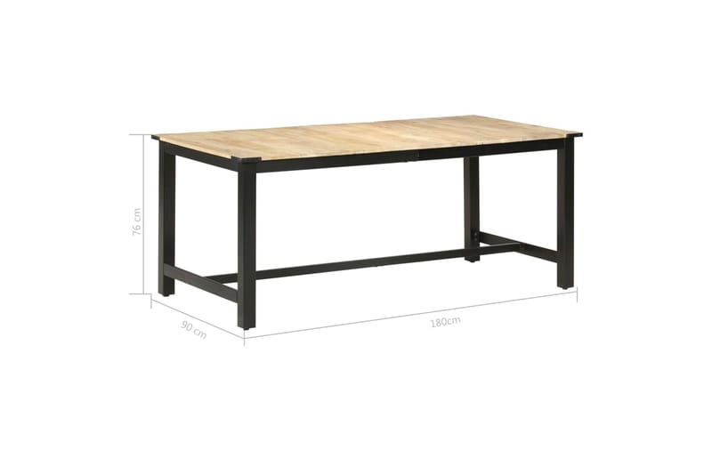 Matbord 180x90x76 cm massivt grovt mangoträ - Brun - Möbler - Matplats - Matbord & köksbord