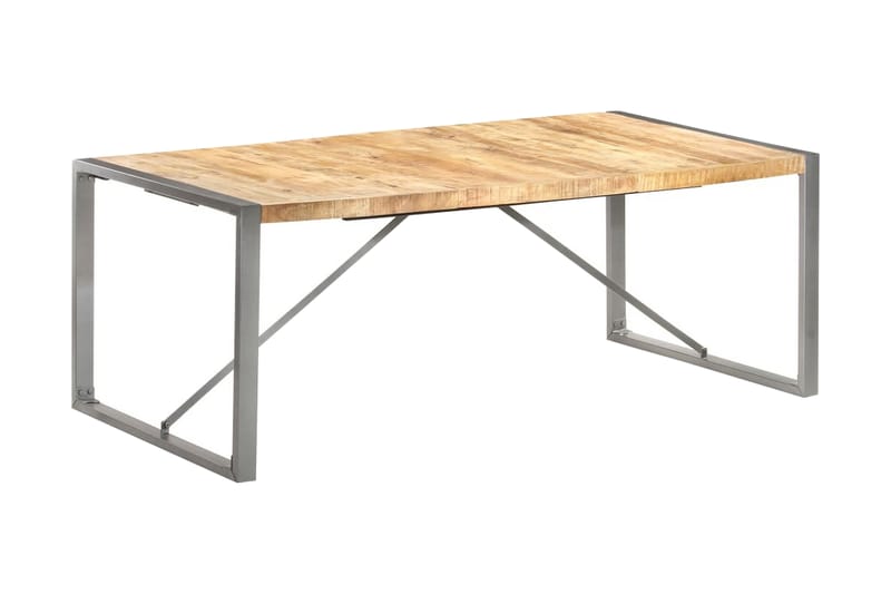 Matbord 200x100x75 cm massivt grovt mangoträ - Brun - Bord - Matbord & köksbord