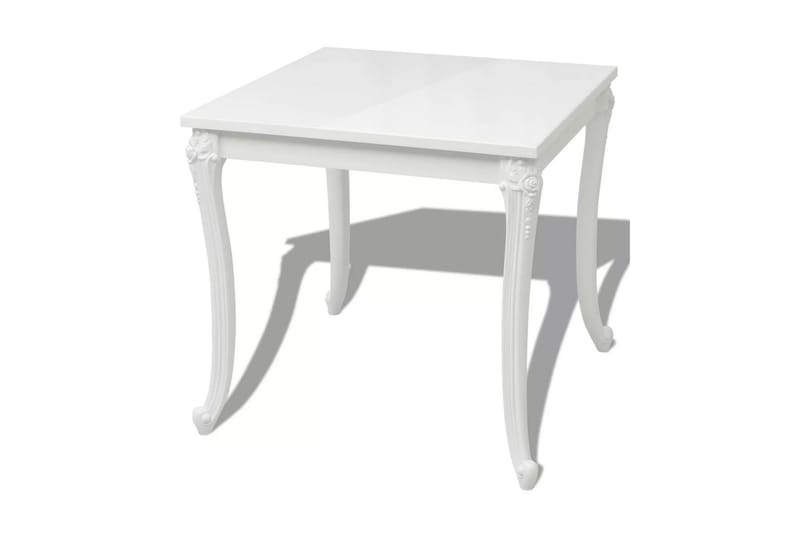 Matbord 80x80x76 cm högglans vit - Vit - Möbler - Matplats - Matbord & köksbord