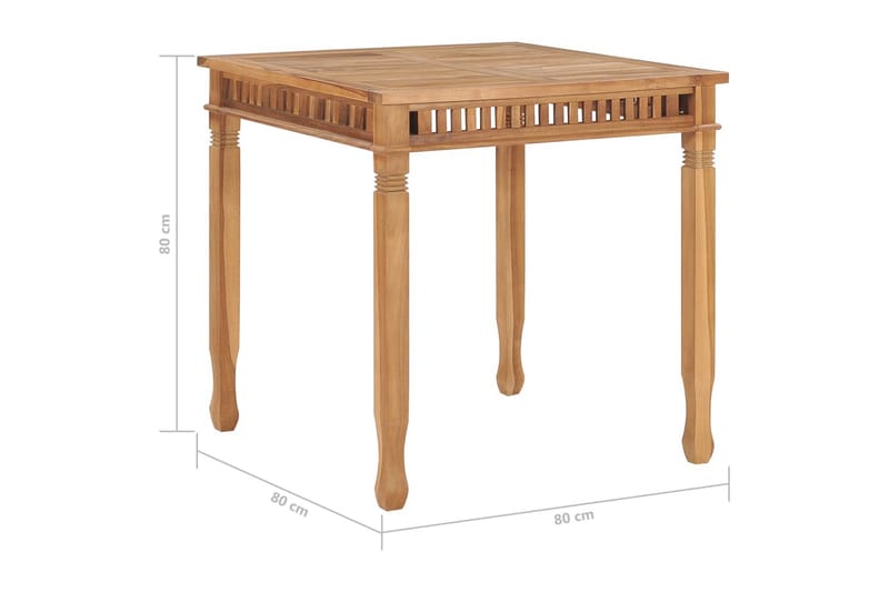 Matbord 80x80x80 cm massiv teak - Brun - Möbler - Matplats - Matbord & köksbord