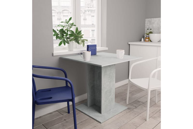 Matbord betonggrå 80x80x75 cm spånskiva - Grå - Möbler - Matplats - Matbord & köksbord