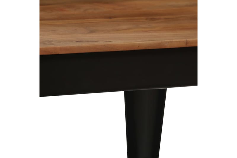 Matbord massivt akaciaträ och stål 120x60x76 cm - Brun - Möbler - Matplats - Matbord & köksbord