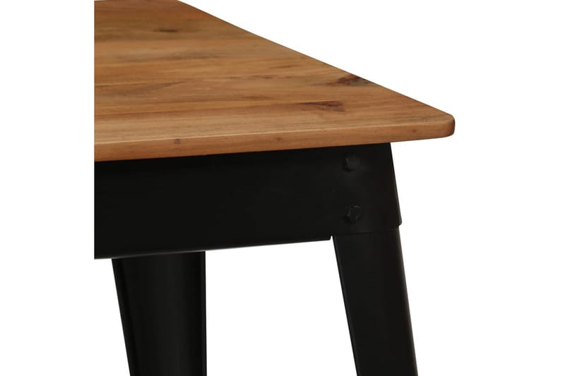 Matbord massivt akaciaträ och stål 120x60x76 cm - Brun - Bord - Matbord & köksbord