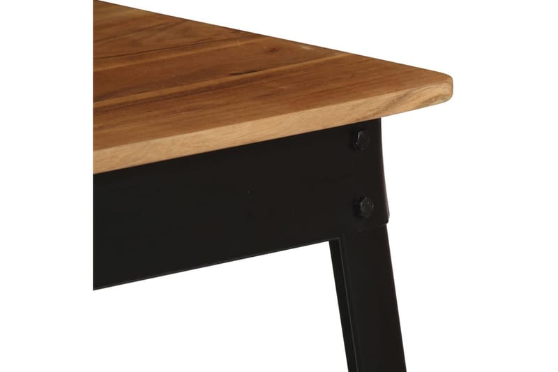 Matbord massivt akaciaträ och stål 75x75x76 cm - Brun - Möbler - Matplats - Matbord & köksbord