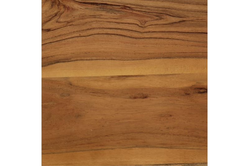 Matbord massivt akaciaträ och stål 75x75x76 cm - Brun - Möbler - Matplats - Matbord & köksbord