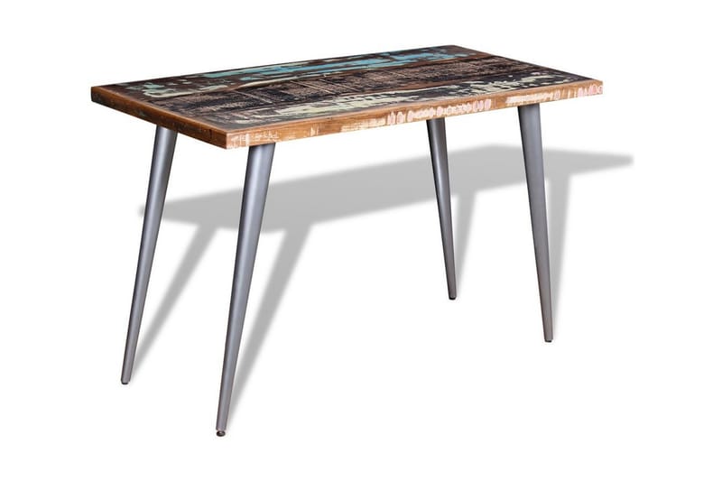 Matbord massivt återvunnet trä 120x60x76 cm - Flerfärgad - Möbler - Matplats - Matbord & köksbord