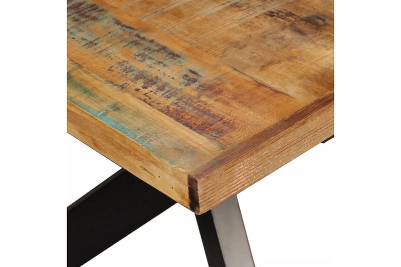 Matbord massivt återvunnet trä och stål kryss 180 cm - Brun - Möbler - Matplats - Matbord & köksbord