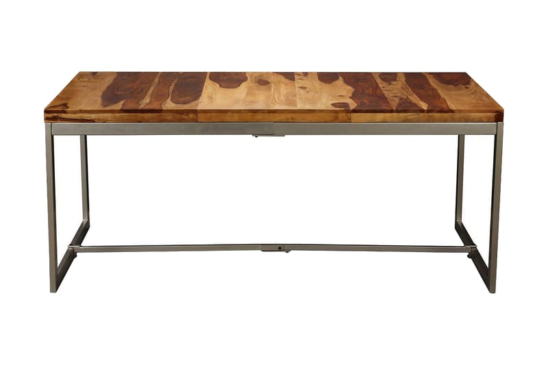 Matbord massivt sheshamträ och stål 180 cm - Brun - Bord - Matbord & köksbord