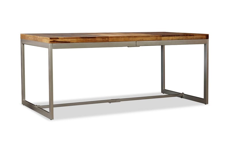 Matbord massivt sheshamträ och stål 180 cm - Brun - Bord - Matbord & köksbord