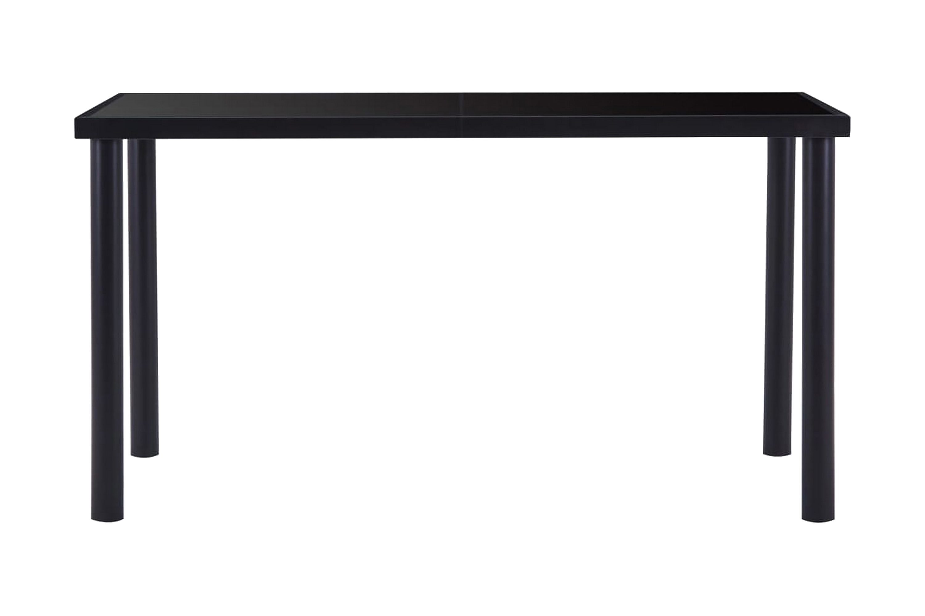 Matbord svart 140x70x75 cm härdat glas – Svart