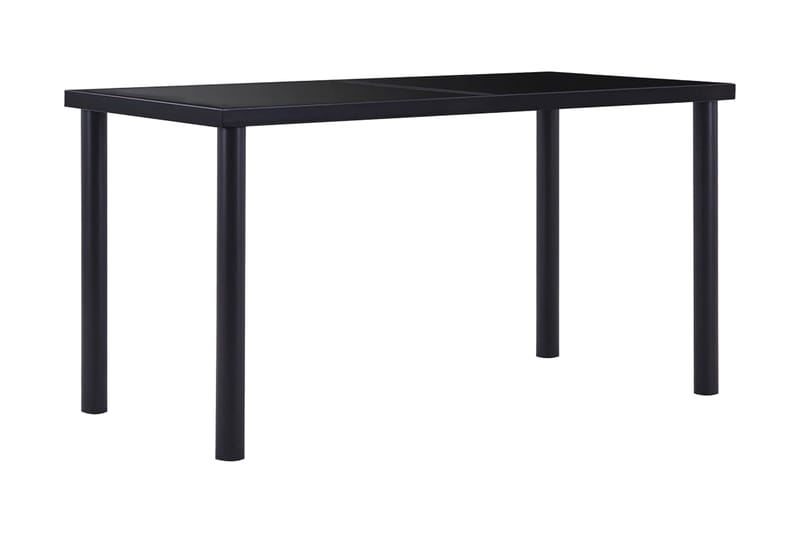 Matbord svart 140x70x75 cm härdat glas - Svart - Marmorbord - Klaffbord - Matbord & köksbord - Bord