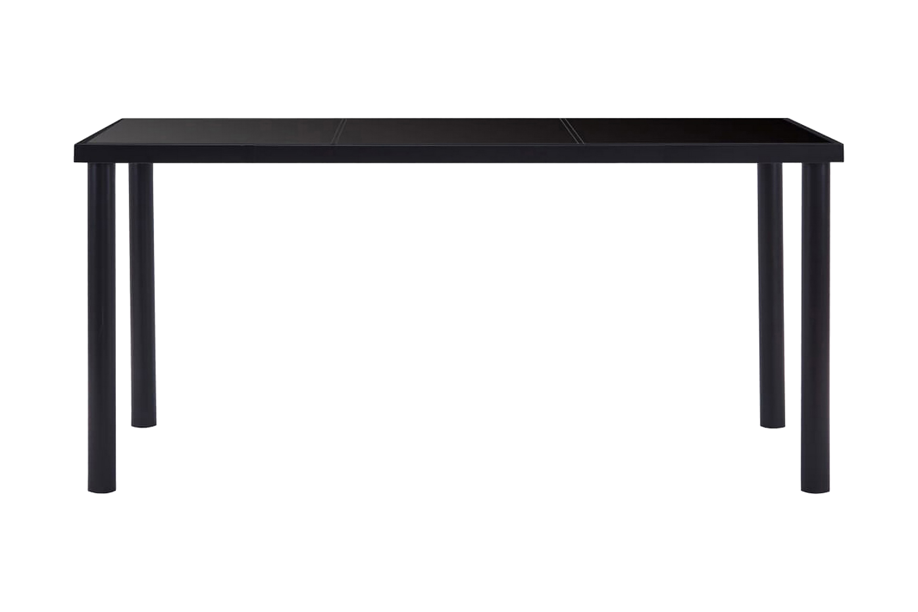 Matbord svart 160x80x75 cm härdat glas – Svart