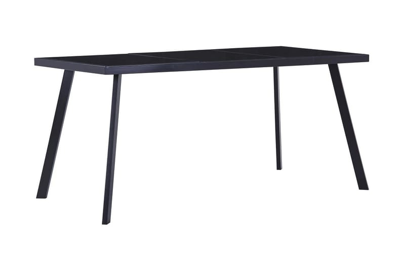 Matbord svart 180x90x75 cm härdat glas - Svart - Bord - Matbord & köksbord