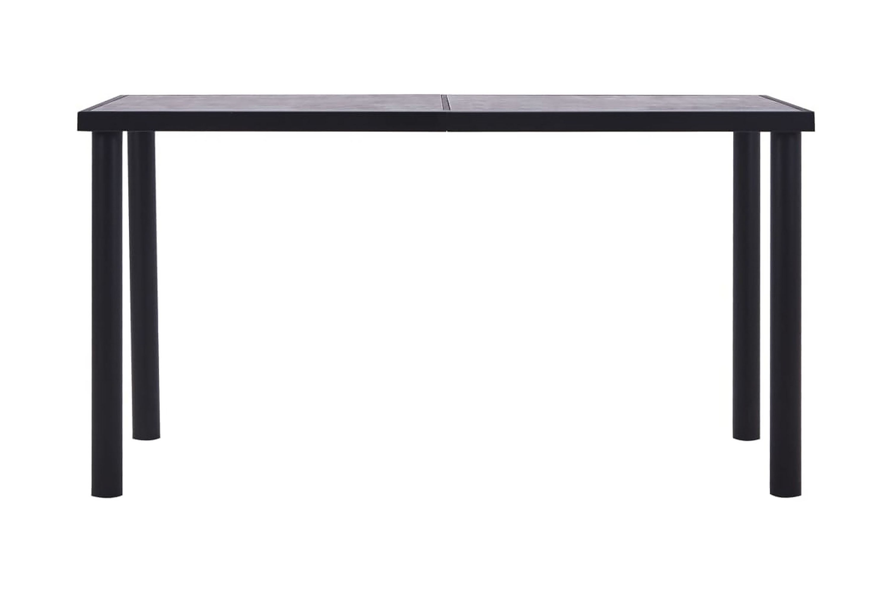 Matbord svart och betonggrå 140x70x75 cm MDF – Svart
