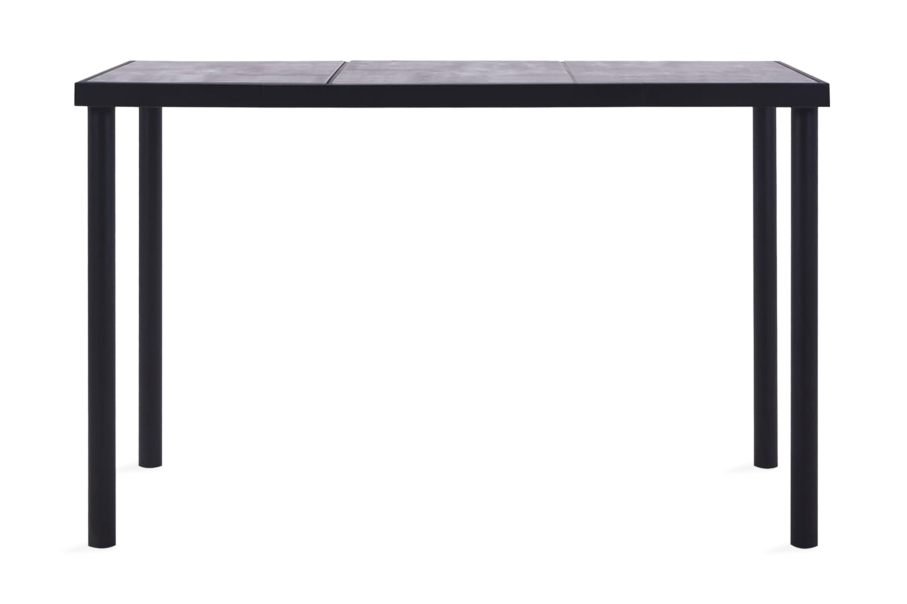 Matbord svart och betonggrå 160x80x75 cm MDF – Svart