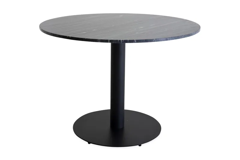 Matbord Venture Home Admira Matbord 106 cm Runt Marmor Black - Möbler - Matplats - Matbord & köksbord