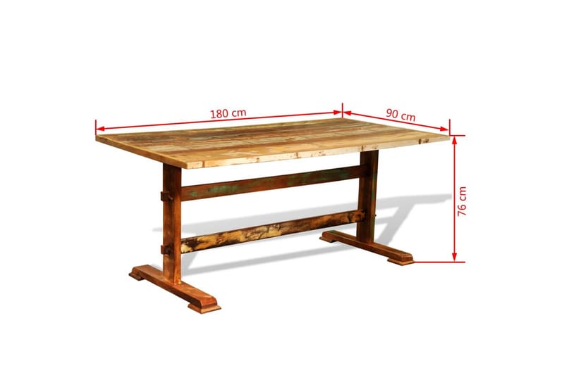 Matbord vintage återvunnet trä - Brun - Bord - Matbord & köksbord