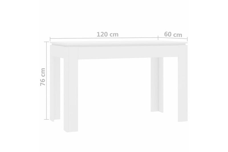 Matbord vit 120x60x76 cm spånskiva - Vit - Bord - Matbord & köksbord