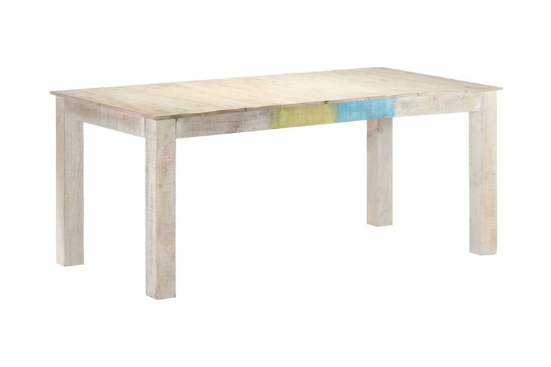 Matbord vit 180x90x76 cm massivt mangotr�ä - Vit - Bord - Matbord & köksbord