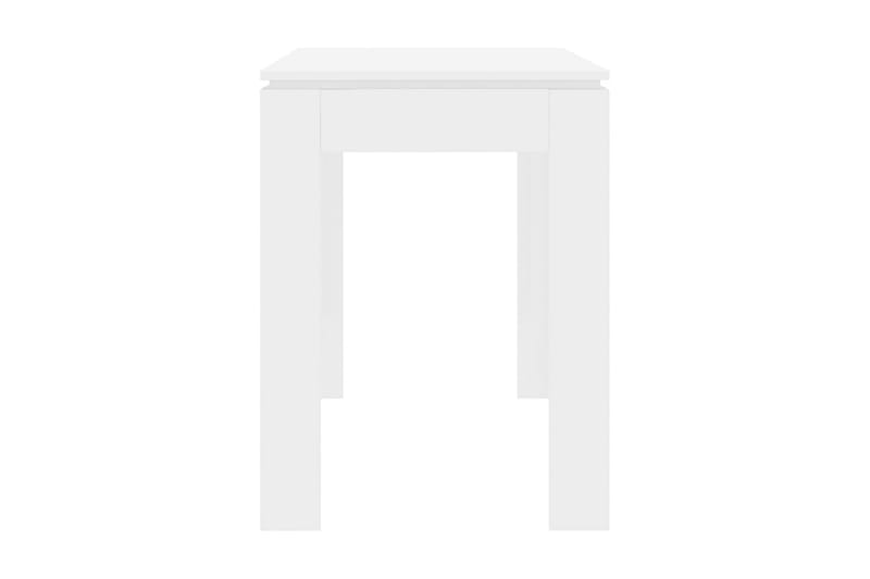 Matbord vit högglans 120x60x76 cm spånskiva - Vit högglans - Bord - Matbord & köksbord