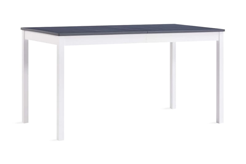 Matbord vit och grå 140x70x73 cm furu - Grå - Bord - Matbord & köksbord