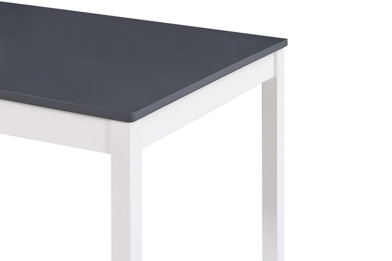 Matbord vit och grå 140x70x73 cm furu - Grå - Bord - Matbord & köksbord