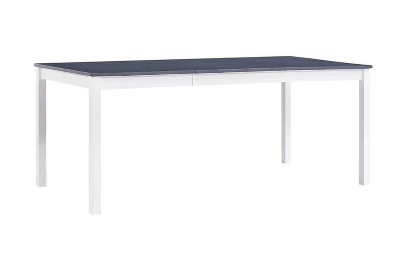Matbord vit och grå 180x90x73 cm furu - Grå - Möbler - Matplats - Matbord & köksbord