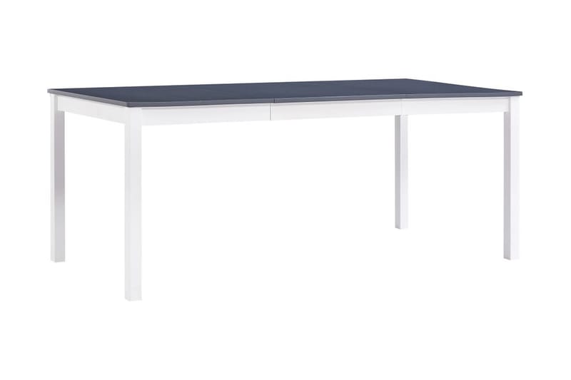 Matbord vit och grå 180x90x73 cm furu - Grå - Bord - Matbord & köksbord