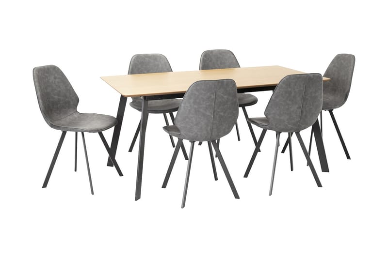 Matgrupp Helena Med 6-Stolar Mdf Med Ekfanér - Möbler - Matplats - Matbord & köksbord