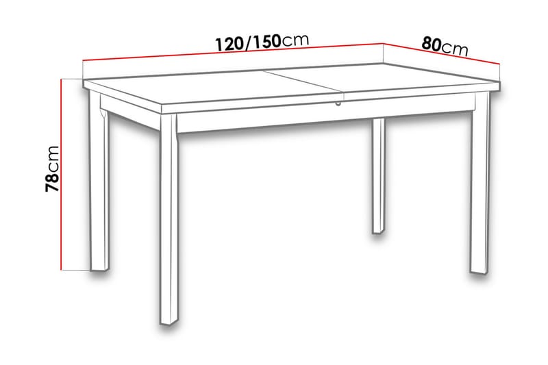 Max Matbord 120x80x78 cm - Trä/Natur - Möbler - Matplats - Matbord & köksbord