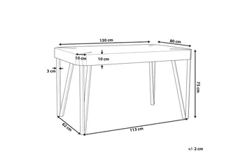 Mcgetrick Matbord 130x180 cm - Trä/Natur - Möbler - Matplats - Matbord & köksbord