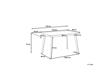 Medio Matbord 155 cm - Vit - Möbler - Matplats - Matbord & köksbord