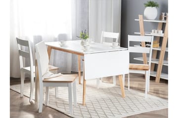 Medio Utdragbart Rektangulärt Matbord 120–155 cm i Trä - Vit - Möbler - Matplats - Matbord & köksbord
