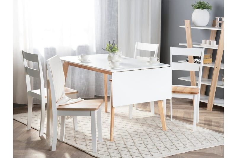 Medio Utdragbart Rektangulärt Matbord 120–155 cm i Trä - Vit - Möbler - Matplats - Matbord & köksbord