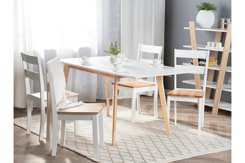 Medio Utdragbart Rektangulärt Matbord 120–155 cm i Trä - Vit - Möbler - Matplats - Matbord & köksbord