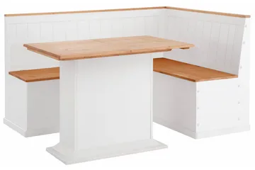 Meral Matbord 105 cm - Vit/Brun - Möbler - Matplats - Matbord & köksbord