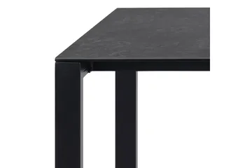 Misam Stort Rektangulärt Matbord 200 cm med Glasskiva, Betong- och Metallutseende - Mörkgrå - Möbler - Matplats - Matbord & köksbord