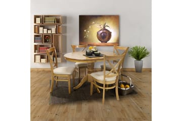 Mix Match Litet Runt Matbord 90 cm i Trä med Ekutseende - Natur - Möbler - Matplats - Matbord & köksbord