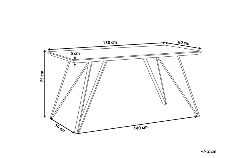 Molden Matbord 150 cm - Vit/Guld - Möbler - Matplats - Matbord & köksbord