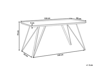 Molden Matbord 150 cm - Vit/Guld - Möbler - Matplats - Matbord & köksbord