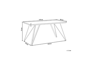 Molden Rektangulärt Matbord 150 cm i Trä med Metallben - Vit - Möbler - Matplats - Matbord & köksbord