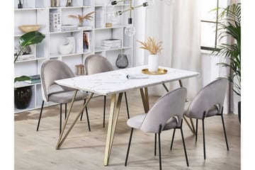 Molden Rektangulärt Matbord 150 cm i Trä med Metallben - Vit - Möbler - Matplats - Matbord & köksbord