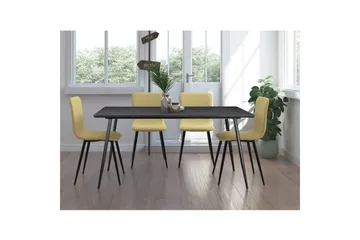 Matbord Monza 160x90x76 cm, Fiskben Greyeik/Svart - 160x90x76 cm, Fiskben Greyeik/Svart - Möbler - Matplats - Matbord & köksbord