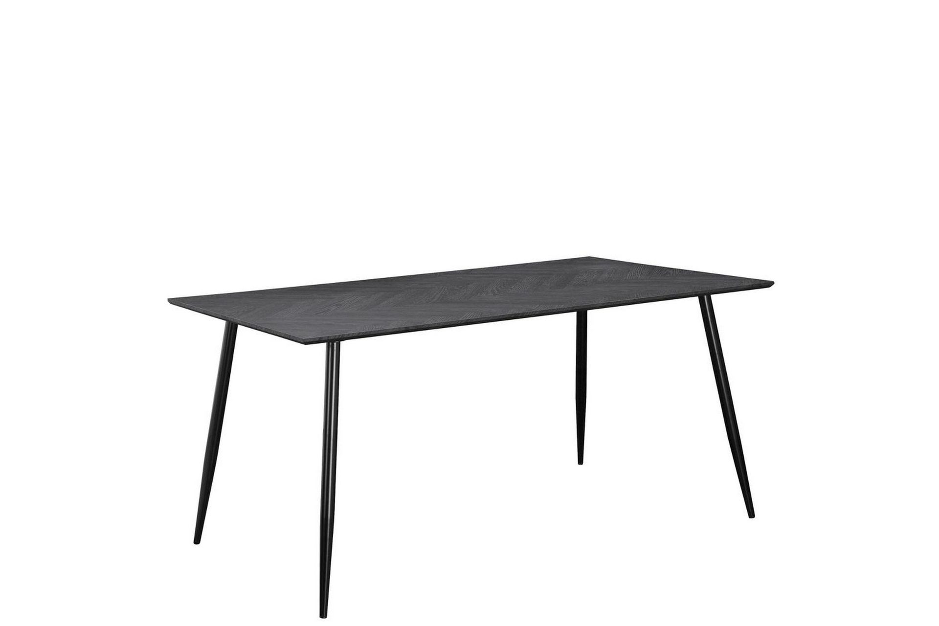 matbord monza 160x90x76 cm, fiskben greyeik/svart - 160x90x76 cm, fiskben greyeik/svart