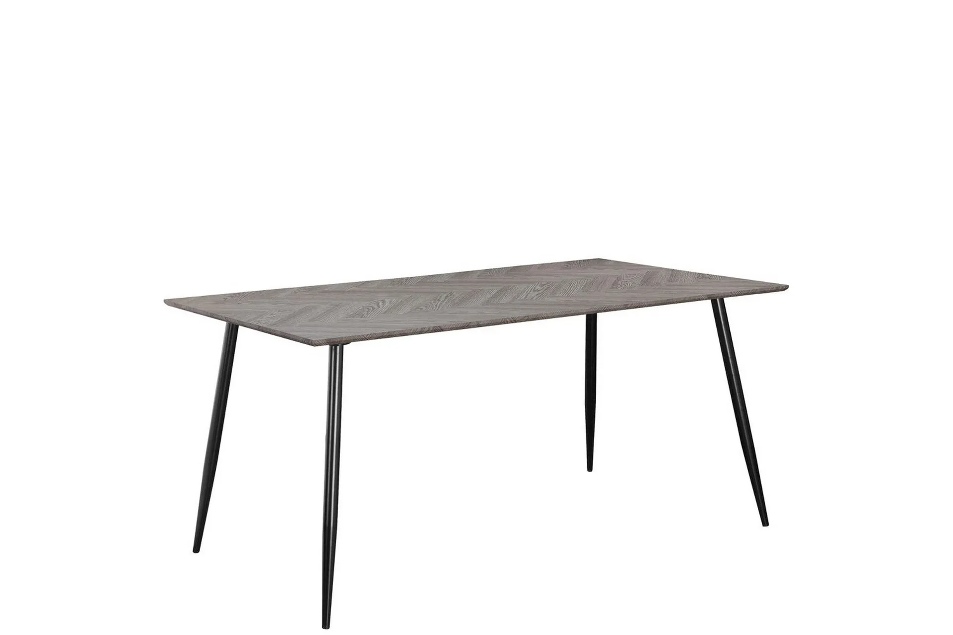 matbord monza 160x90x76 cm, fiskben viteik/svart - 160x90x76 cm, fiskben viteik/svart